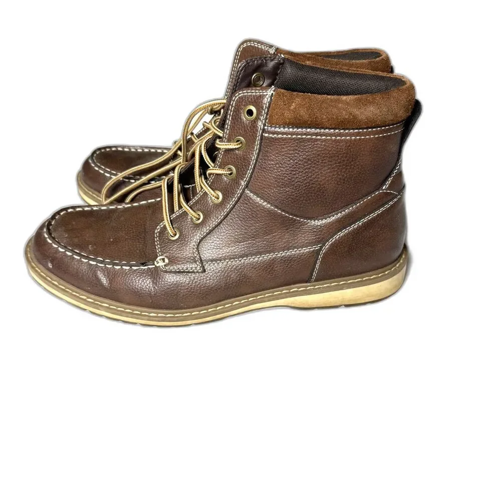 Size 11.5 Goodfellow lace up boots vegan leather (10456)